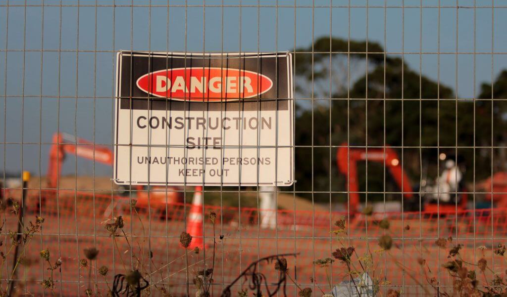 Danger Construction Site Sign
